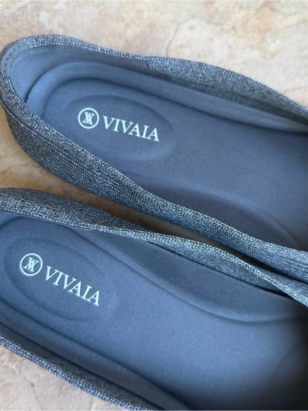 VIVAIA Margot 2.0 Square Toe Knitted Flats Gray Worn Once!​